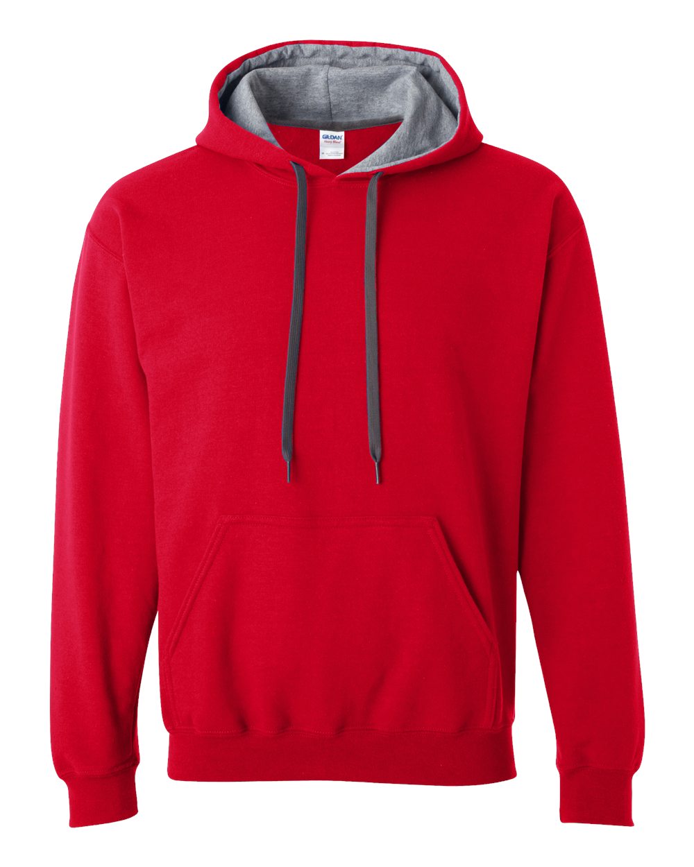 Gildan - Heavy Blend™ Hooded Sweatshirt with Contrast Color Lining ...