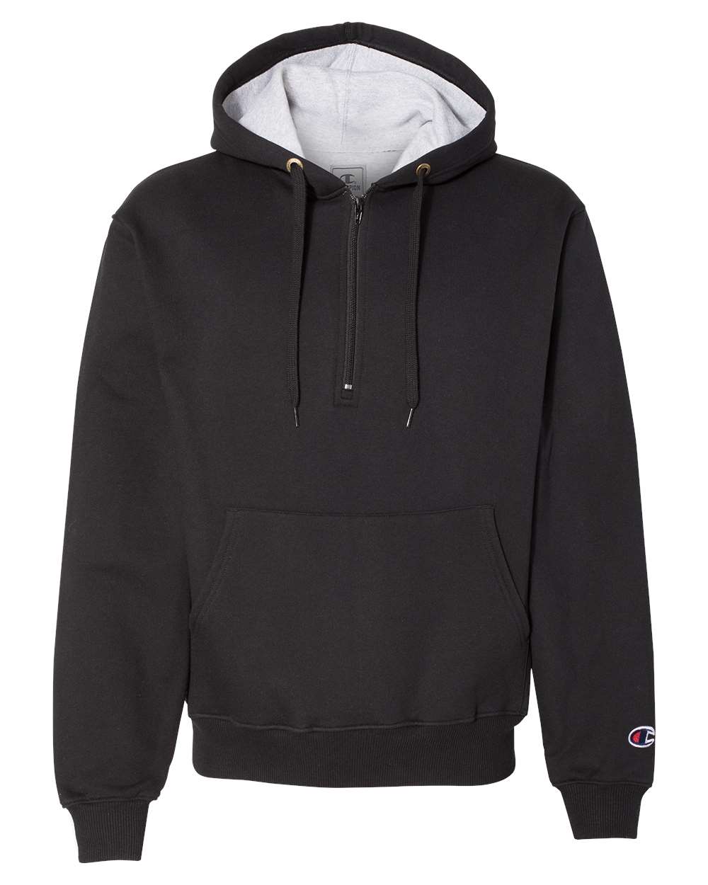 Champion Cotton Max Hooded Quarter-Zip Sweatshirt S185 S-3XL | eBay