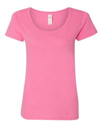 Gildan Womens/Ladies Short Sleeve Deep Scoop Neck T-Shirt